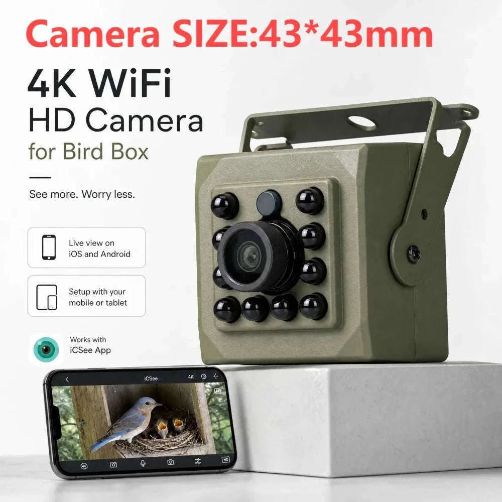 4K 8MP WiFi Bird Box Wildlife Camera with icsee App-8MP WIFI IMX415
