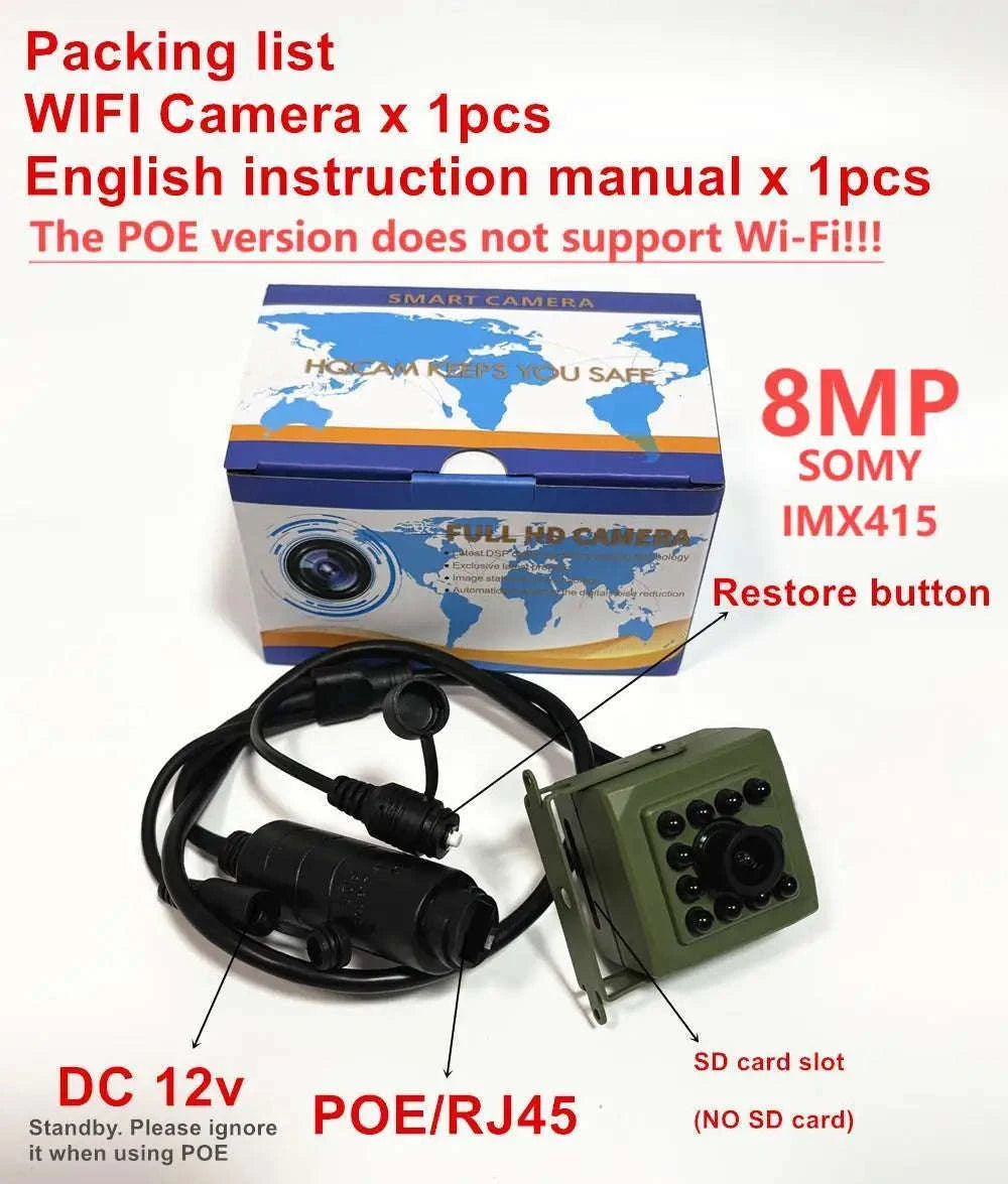 4K 8MP WiFi Bird Box Wildlife Camera with icsee App-8MP WIFI IMX415