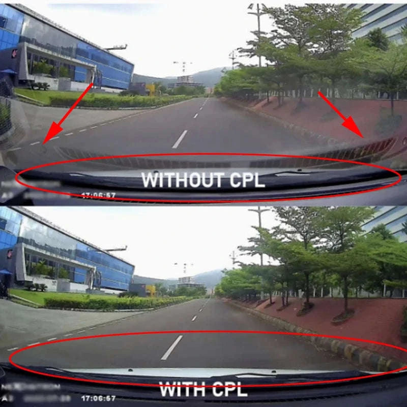 4K Dash Cam CPL Filter for Rear Camera-Front Rear Sticker
