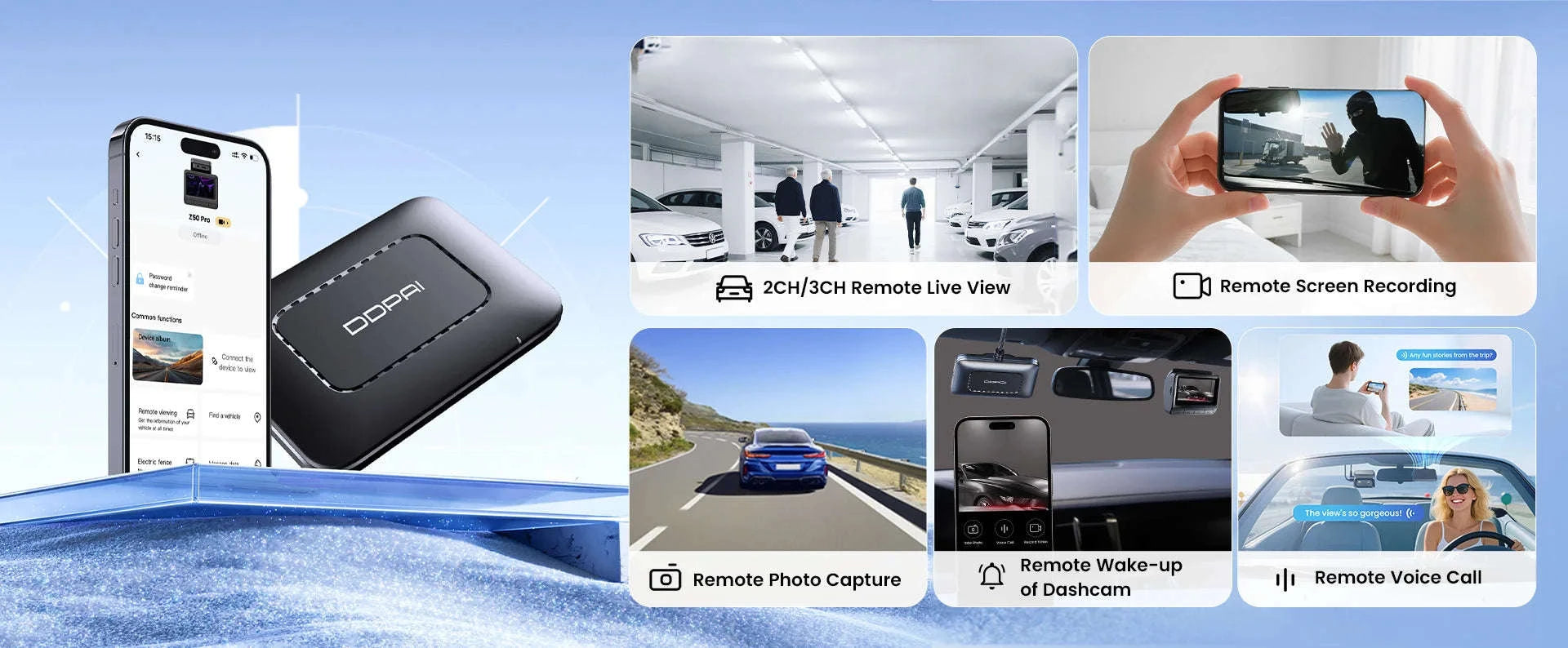 4K Dash Cam Front and Rear Interior Camera with HDR, 5GHz Wi‑Fi, GPS, ADAS, 4G Support-2-Channel / Poland / 256G SD Card