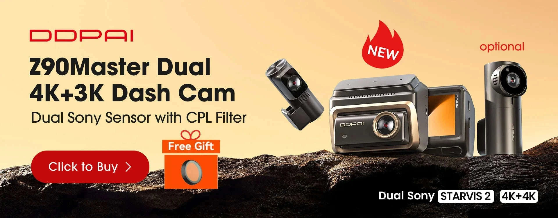4K Dash Cam Front and Rear Interior Camera with HDR, 5GHz Wi‑Fi, GPS, ADAS, 4G Support-2-Channel / Poland / 256G SD Card