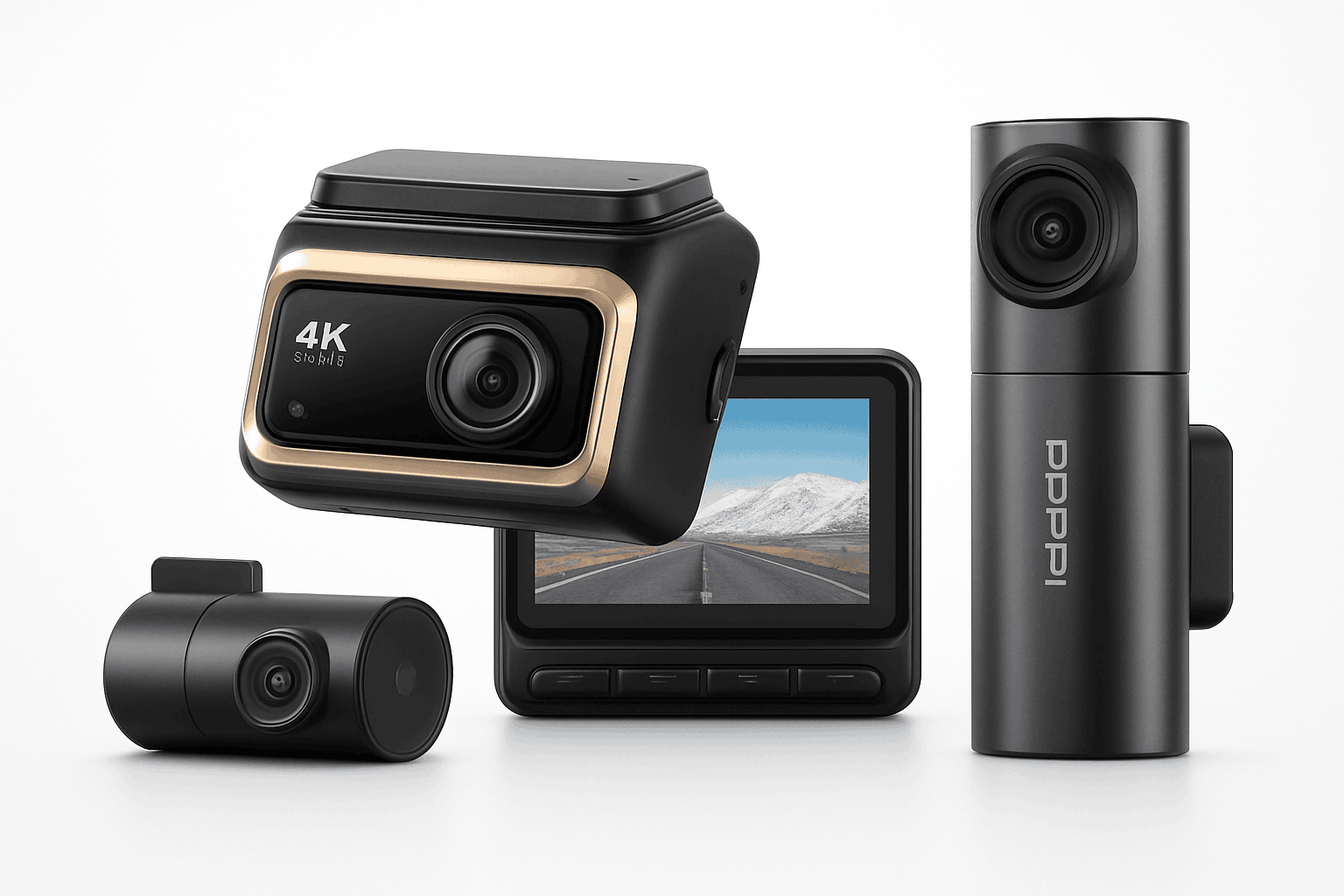 4K Dash Cam Front and Rear Interior Camera with HDR, 5GHz Wi‑Fi, GPS, ADAS, 4G Support-2-Channel / Poland / 256G SD Card