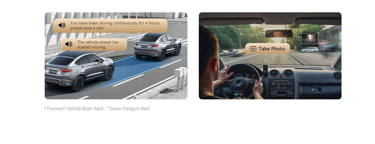 4K Dash Cam Front and Rear Interior Camera with HDR, 5GHz Wi‑Fi, GPS, ADAS, 4G Support-2-Channel / Poland / 256G SD Card