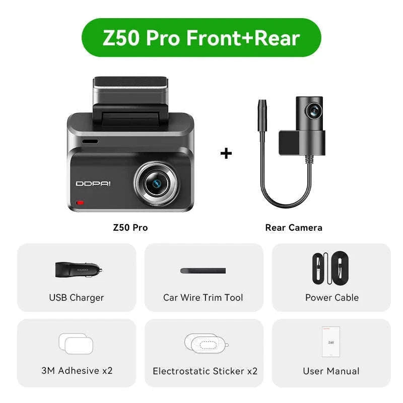 4K Dash Cam with Front and Rear Camera, GPS, Night Vision, 5GHz Wi-Fi and 24H Parking Support-Front n Rear 4G n Hw / United States / NO SD Card