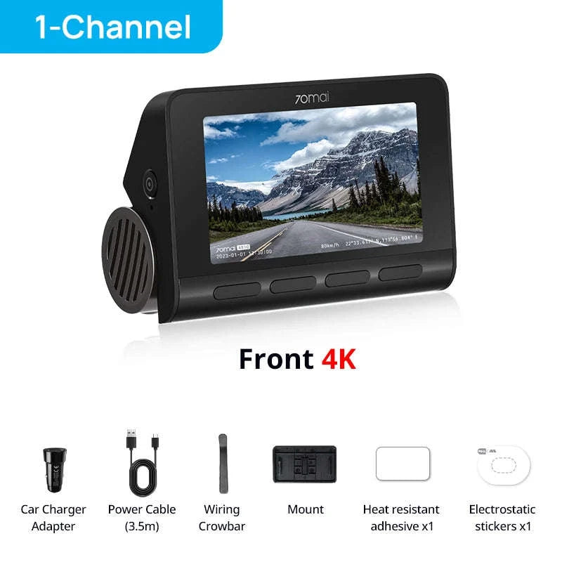 4K Dash Cam with GPS, ADAS, 24H Parking Surveillance and 4G LTE Support-2-Channel n UP04 / Saudi Arabia / No TF Card