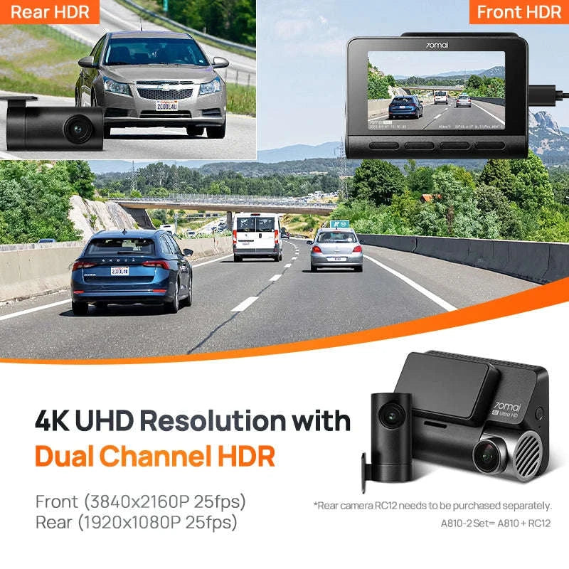 4K Dash Cam with GPS, ADAS, 24H Parking Surveillance and 4G LTE Support-2-Channel n UP04 / Saudi Arabia / No TF Card