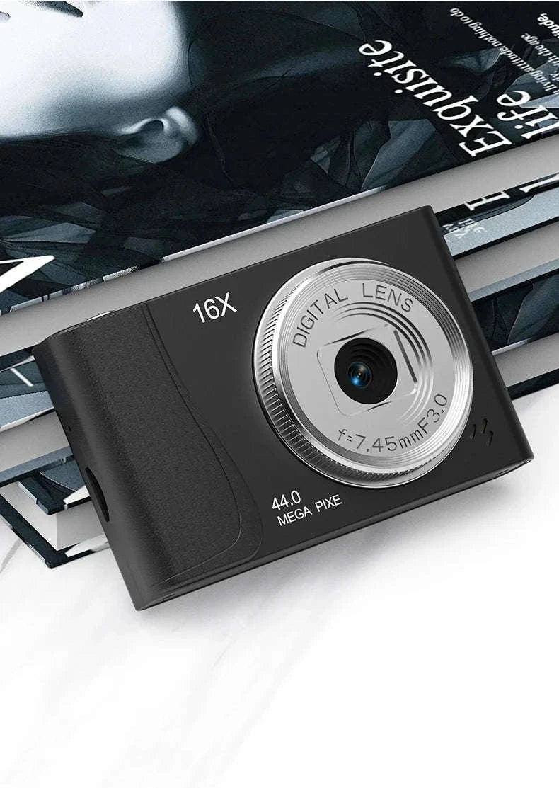 4K Digital Camera 16x Zoom Compact Camcorder-Black