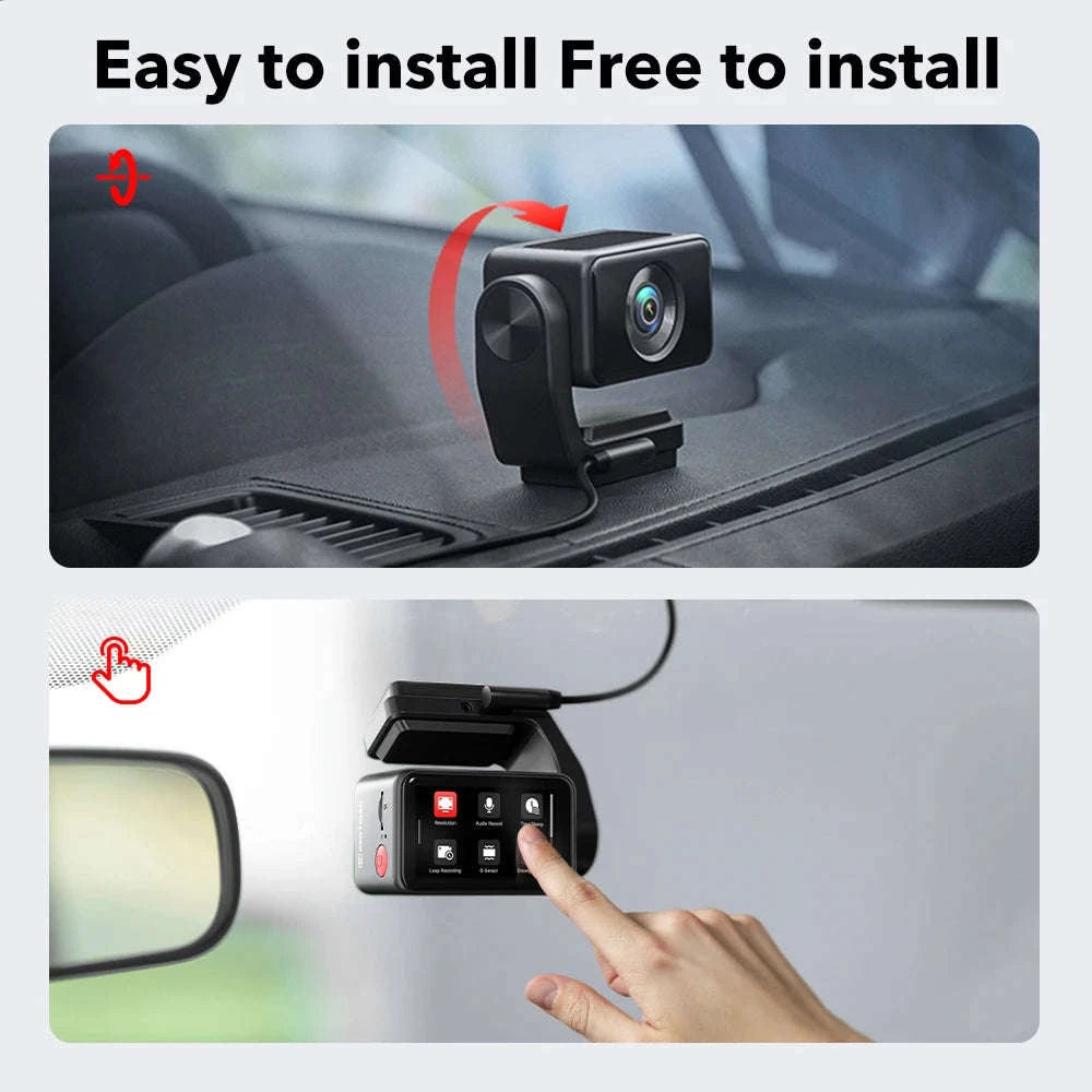 4K Front Dash Camera with GPS, WiFi, Night Vision-A4 / United States / No hardwired kit