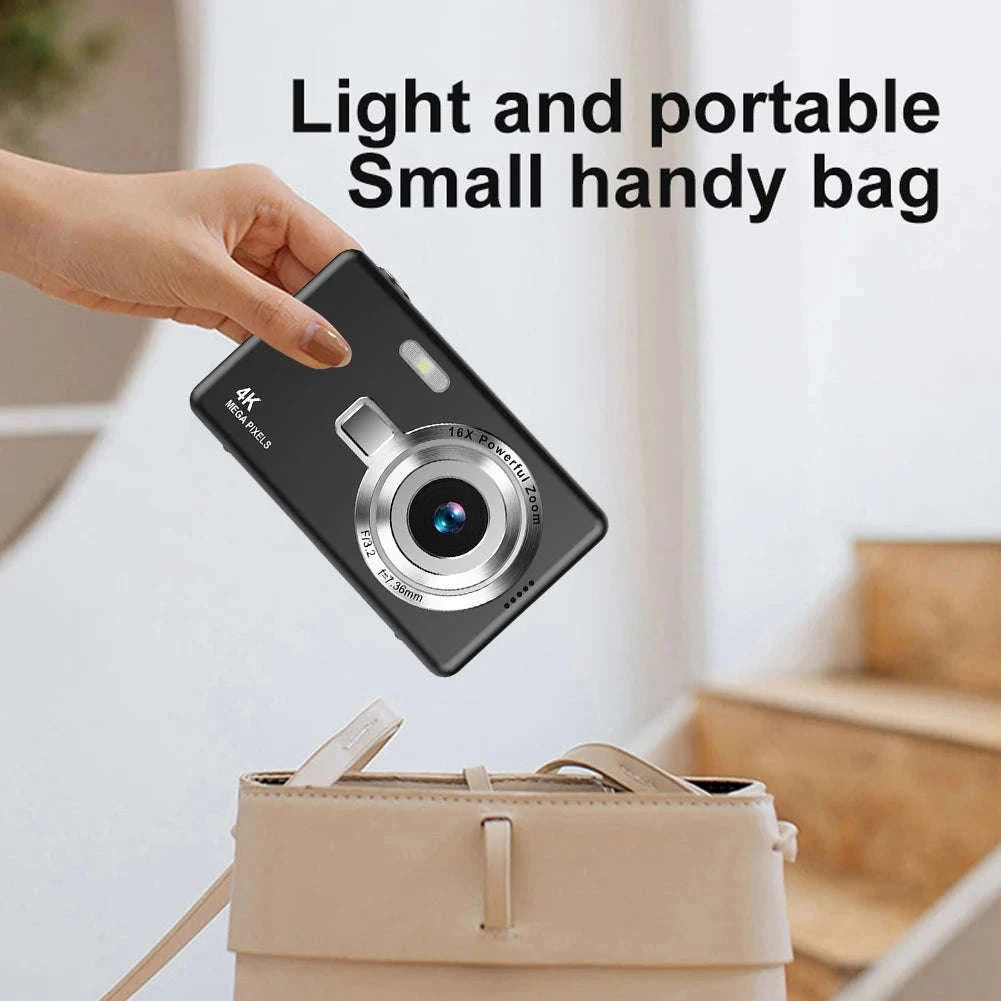 4K HD 1080P Digital Camera with Autofocus and 16X Zoom-Silver / United Kingdom