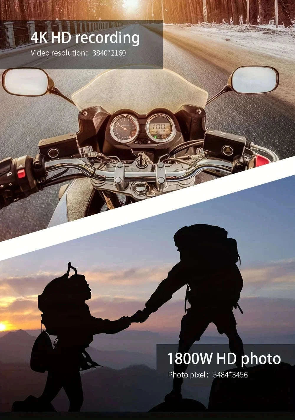 4K HD Camera Glasses with 120-Min Recording & Hands-Free Video-H33 4K Glasses / No TF Card