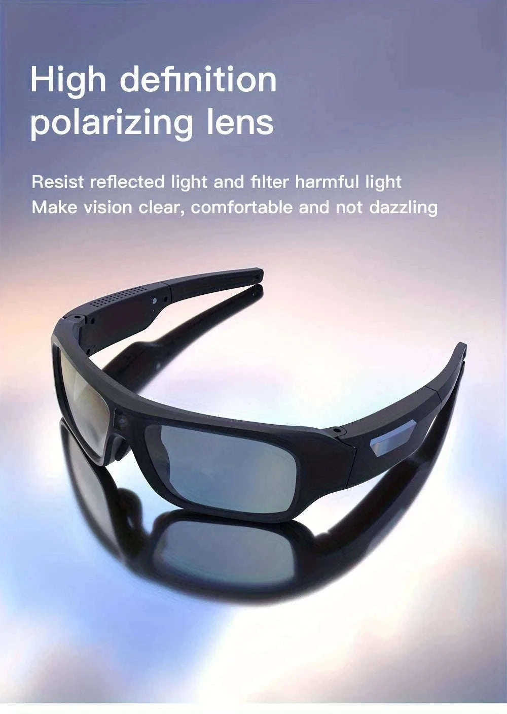 4K HD Camera Glasses with 120-Min Recording & Hands-Free Video-H33 4K Glasses / No TF Card