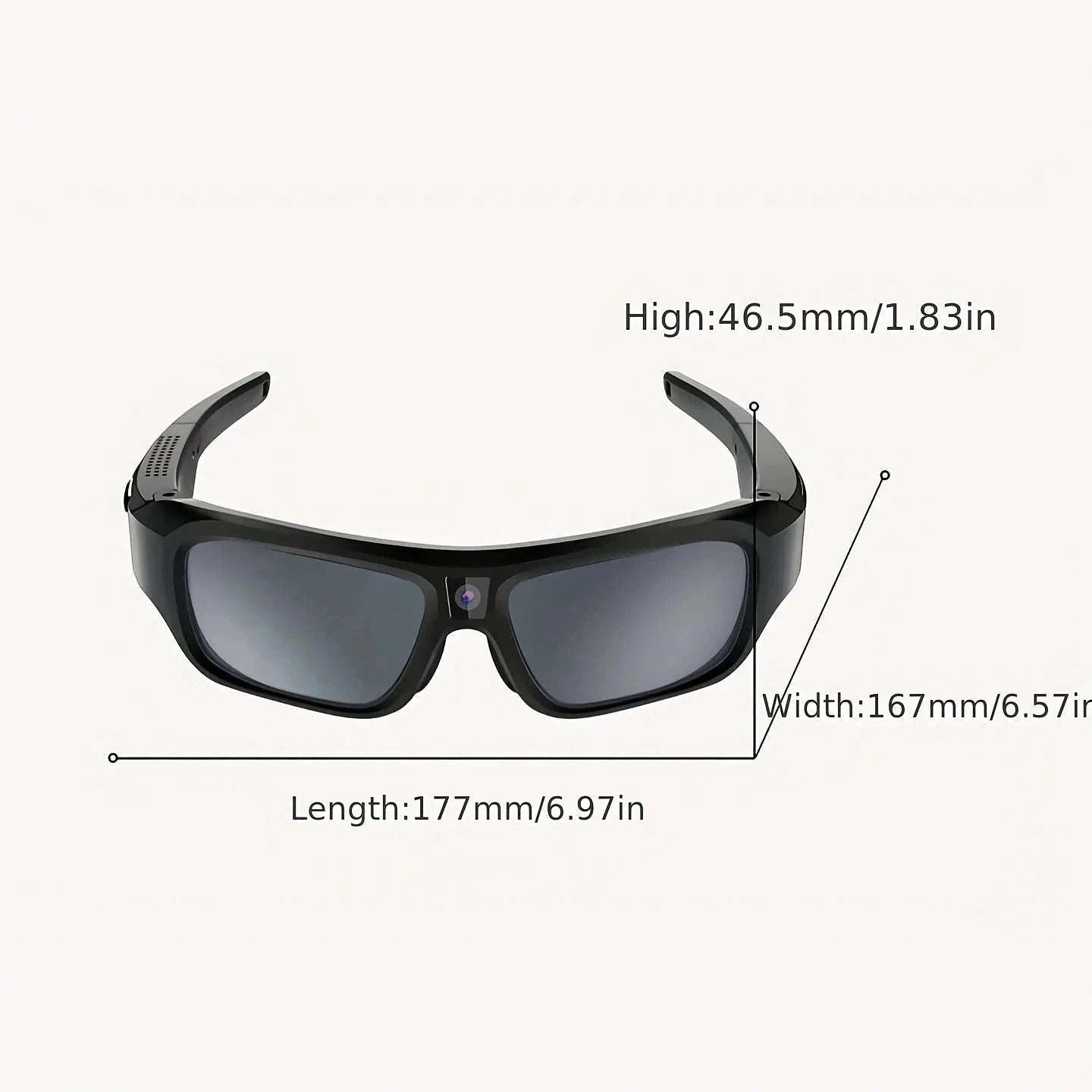 4K HD Camera Glasses with 120-Min Recording & Hands-Free Video-H33 4K Glasses / No TF Card