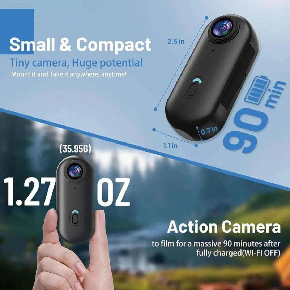 4K HD Mini Pet Collar Camera with Wide-Angle Lens-UHD Pro 4K (WH-Bas) / With 32G TF Card / China Mainland