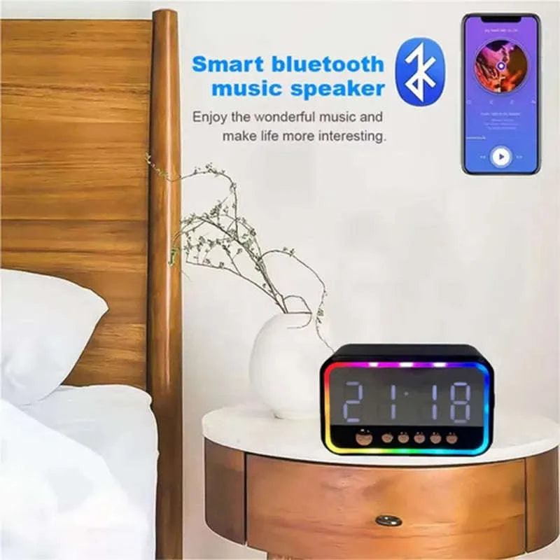 4K HD Mini WiFi6 Camera with RGB Bluetooth Speaker Alarm Clock-China Mainland