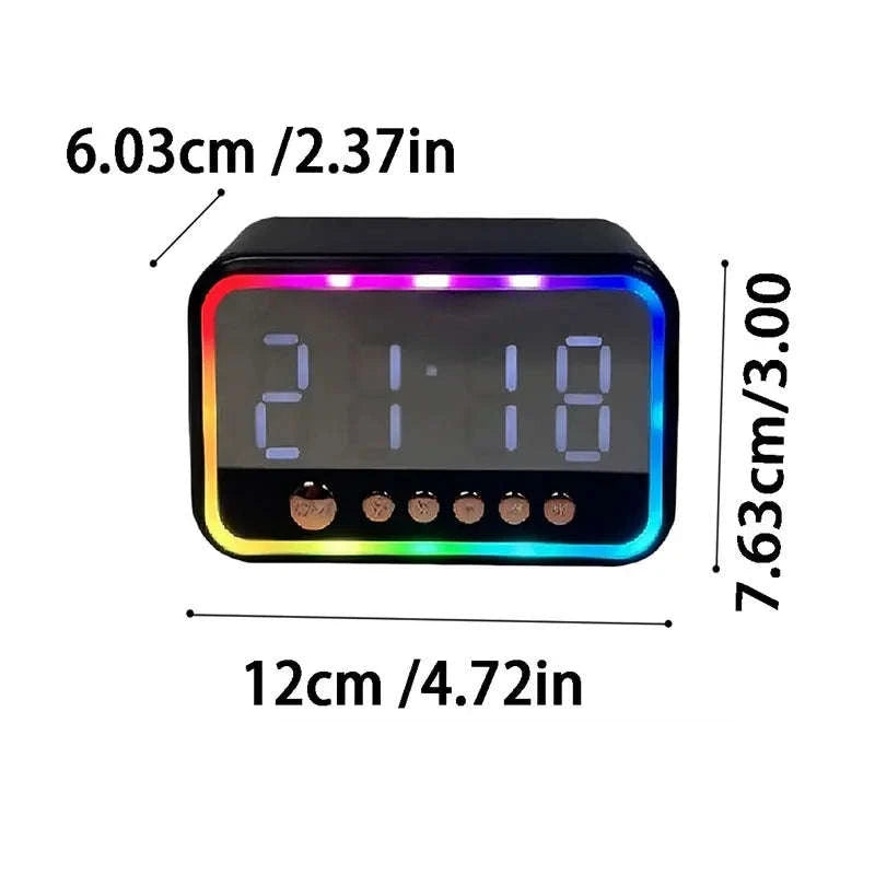 4K HD Mini WiFi6 Camera with RGB Bluetooth Speaker Alarm Clock-China Mainland