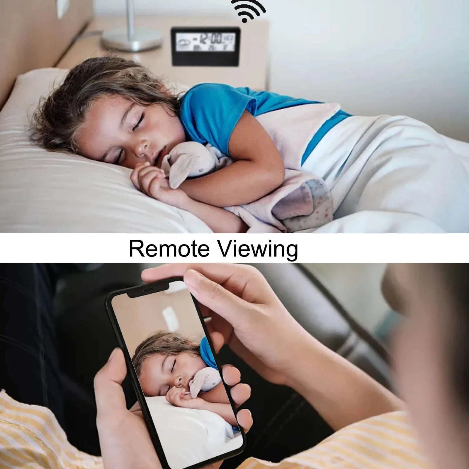 4K HD Wireless Alarm Clock Camera with Motion Detection and Remote Viewing-China Mainland