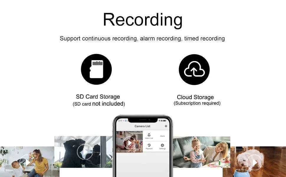 4K HD Wireless Alarm Clock Camera with Motion Detection-China Mainland