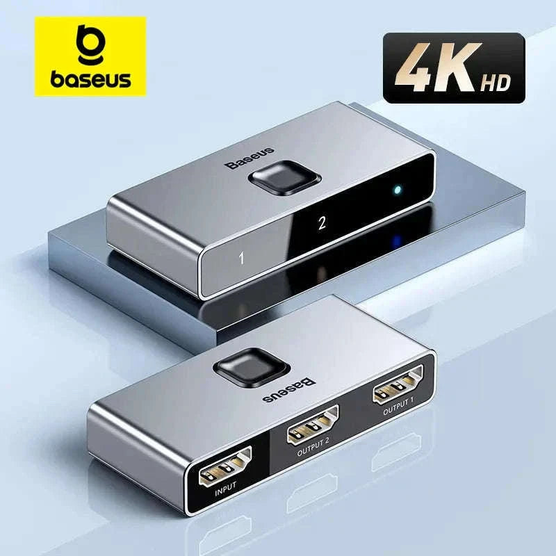 4K HDMI Switcher Bi-Directional 2-in-1 Splitter for TV, PS4, PC-HDMI Switch / HDMI Switch