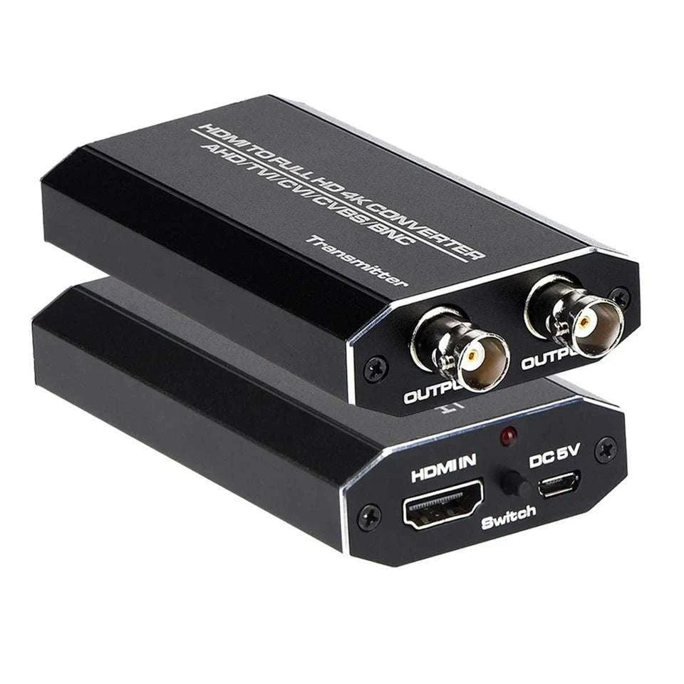 4K HDMI to TVI CVI AHD BNC Video Converter for Long-Distance CCTV-HDMI to TVI CVI AHD