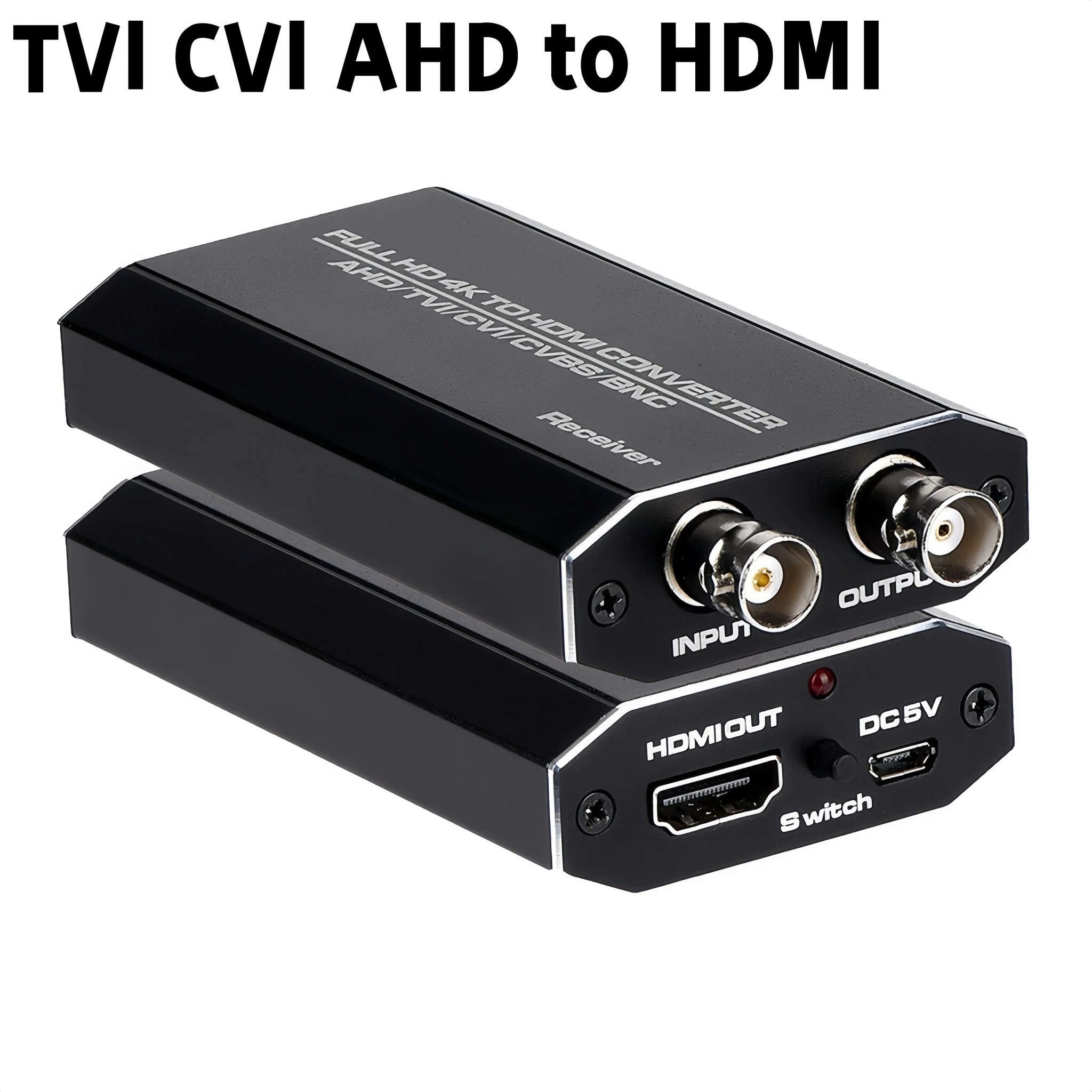 4K HDMI to TVI CVI AHD BNC Video Signal Converter Extender-HDMI to TVI CVI AHD