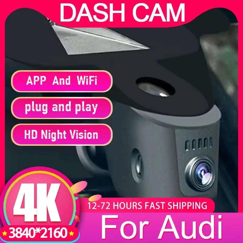 4K Hidden WiFi Dash Cam-black 2016-2026 / 4K Front Cam 128G