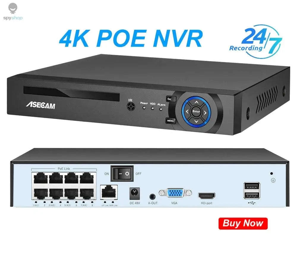 4K IP Camera – POE Outdoor Security with Color Night Vision and Audio-Super 4MP POE / 2.8mm