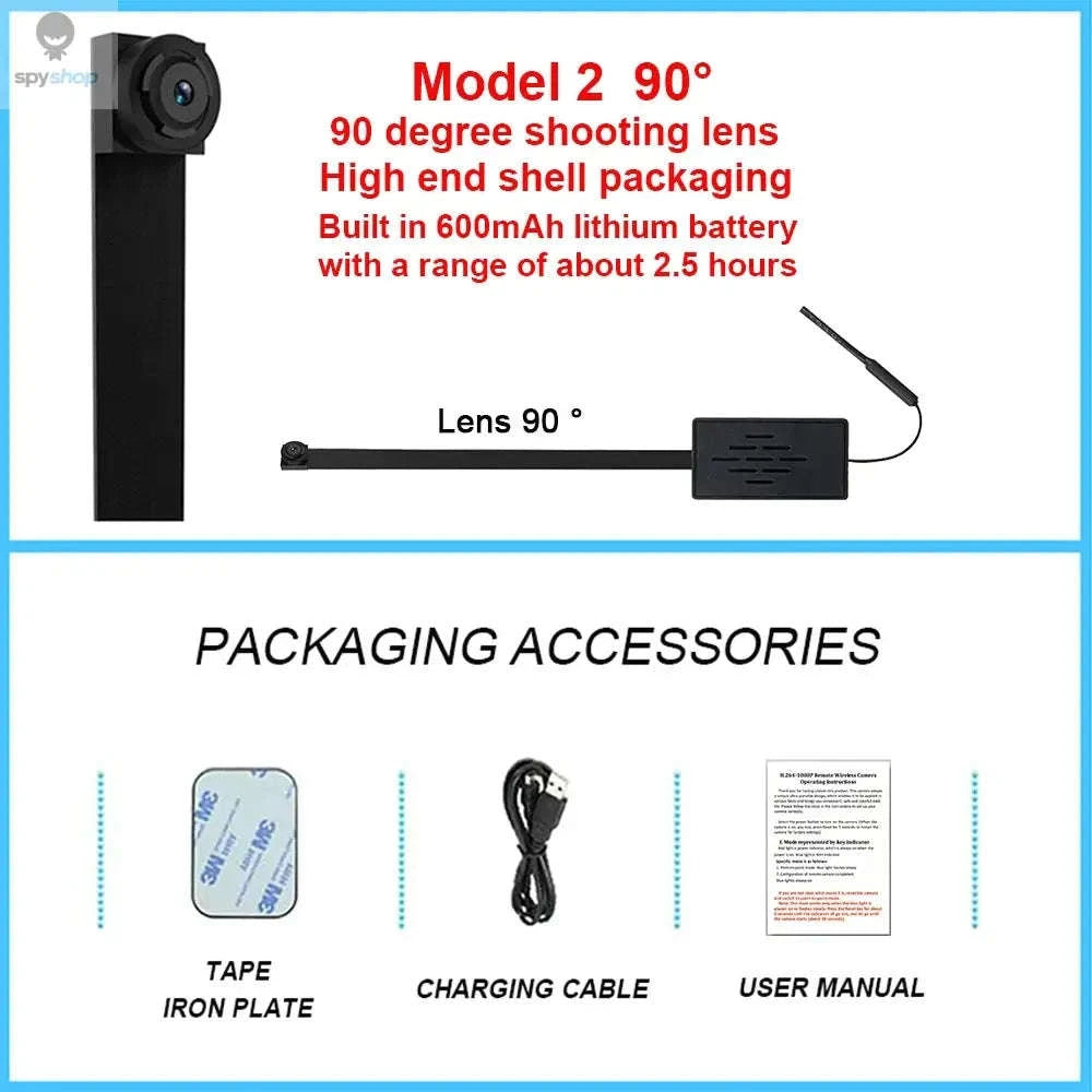 4K Mini WiFi Camera for DIY Surveillance-Model 1 120 degree / Camera plus 64GB
