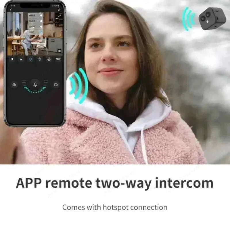 4K Mini WiFi Dual Camera Security Camera-D3 / No card