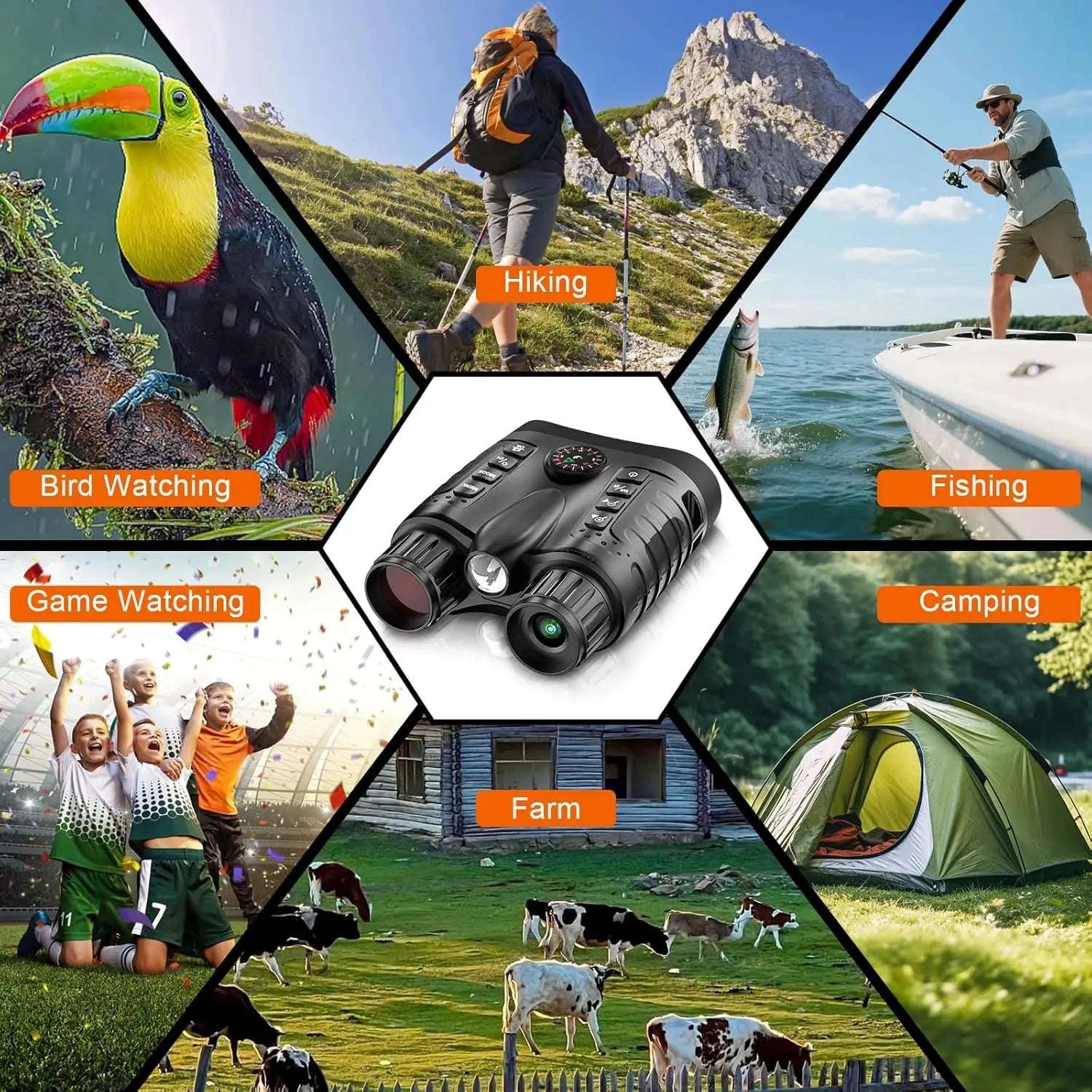 4K Night Vision Goggles with 8X Zoom and 64GB Card-4K 64GB / United States