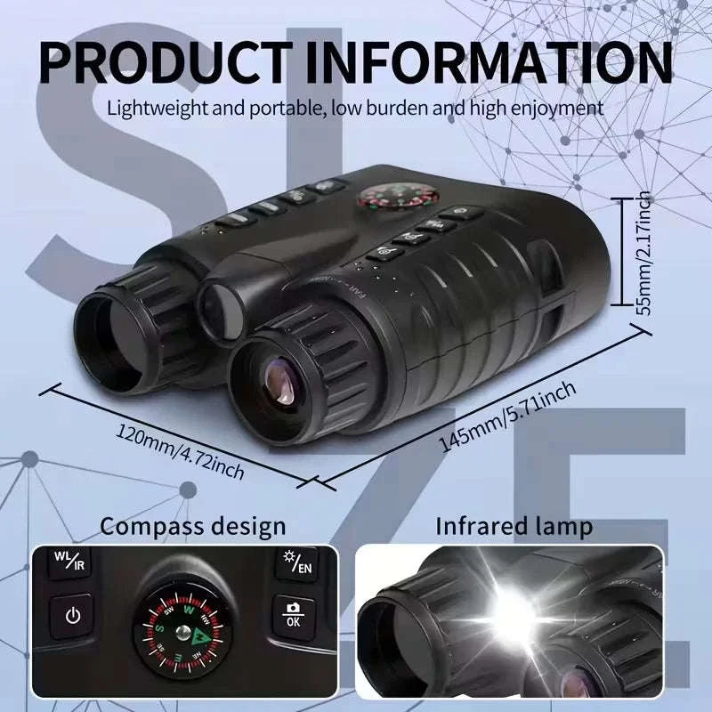 4K Night Vision Goggles with 8X Zoom and 64GB Card-4K 64GB / United States