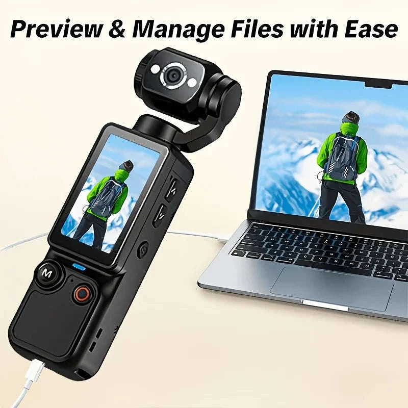 4K Pocket Sports Camcorder with 32GB Card, Tripod and 7-Hour Battery-WHITE / United States