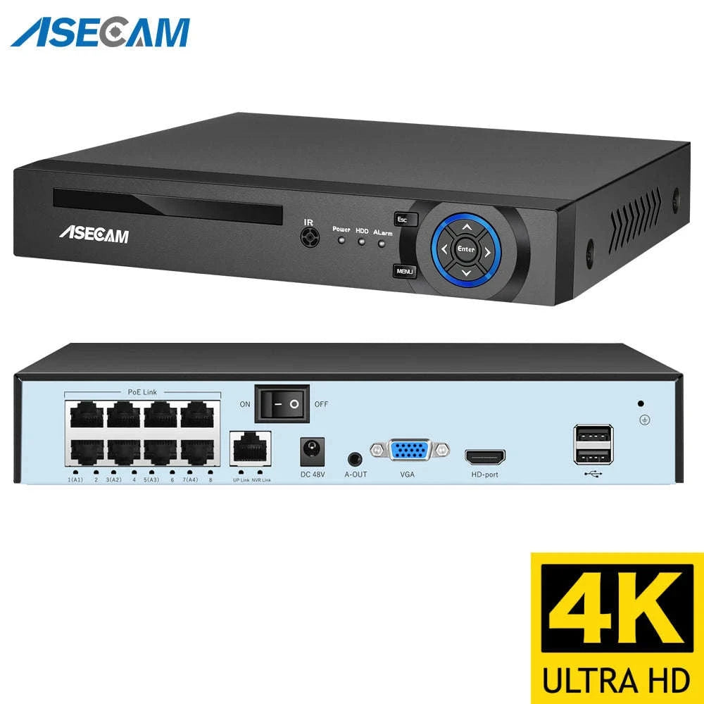4K PoE NVR Video Recorder with Face Detection-4CH / Poland / 1T