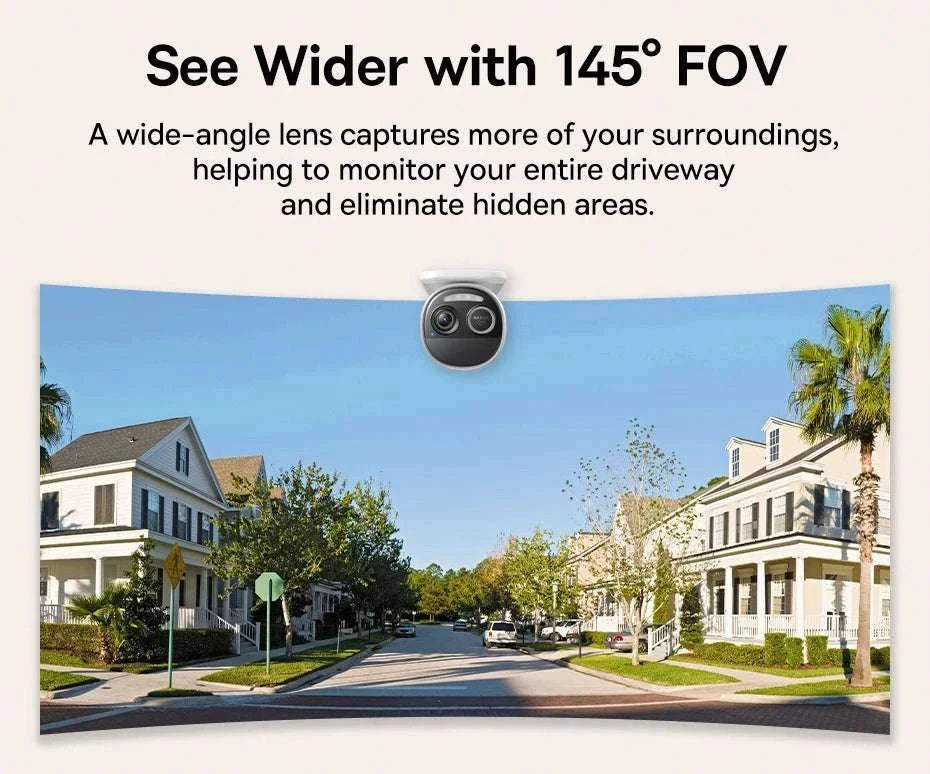 4K Solar Outdoor Security Camera with AI Detection & App Control-White
