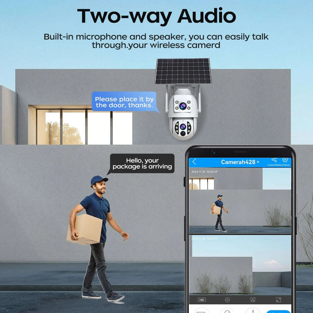 4K Solar Security Camera with Dual-Lens Wireless Protection-4K Add 32G SD / CHINA