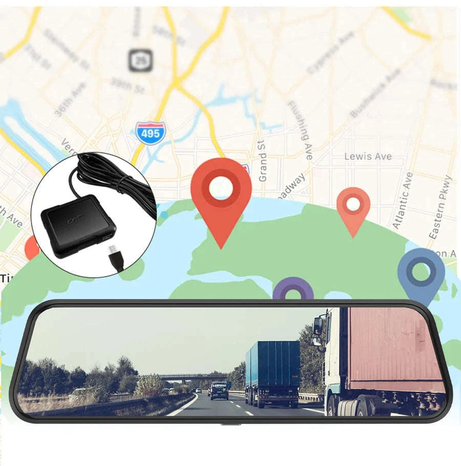 4K Touch Screen Car Dash Cam with Rear Camera-A54-6M RCC-GPS / 128G