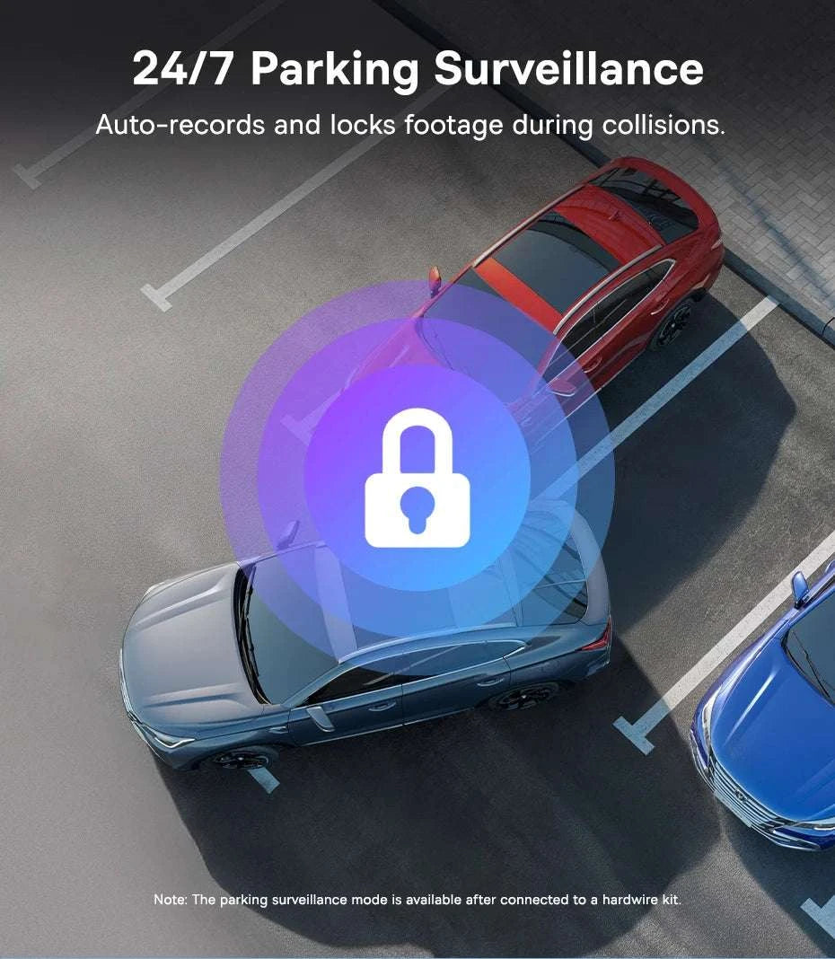 4K UHD Dash Cam with Sony Sensor, WiFi 6 & GPS Recording-Front n Rear n HW / China Mainland / 64G