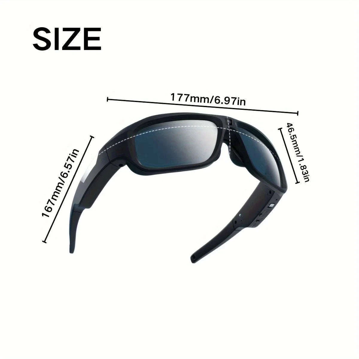 4K Video Glasses with 2-Hour Recording for Riding and Outdoor Use-64GB Card version / United States