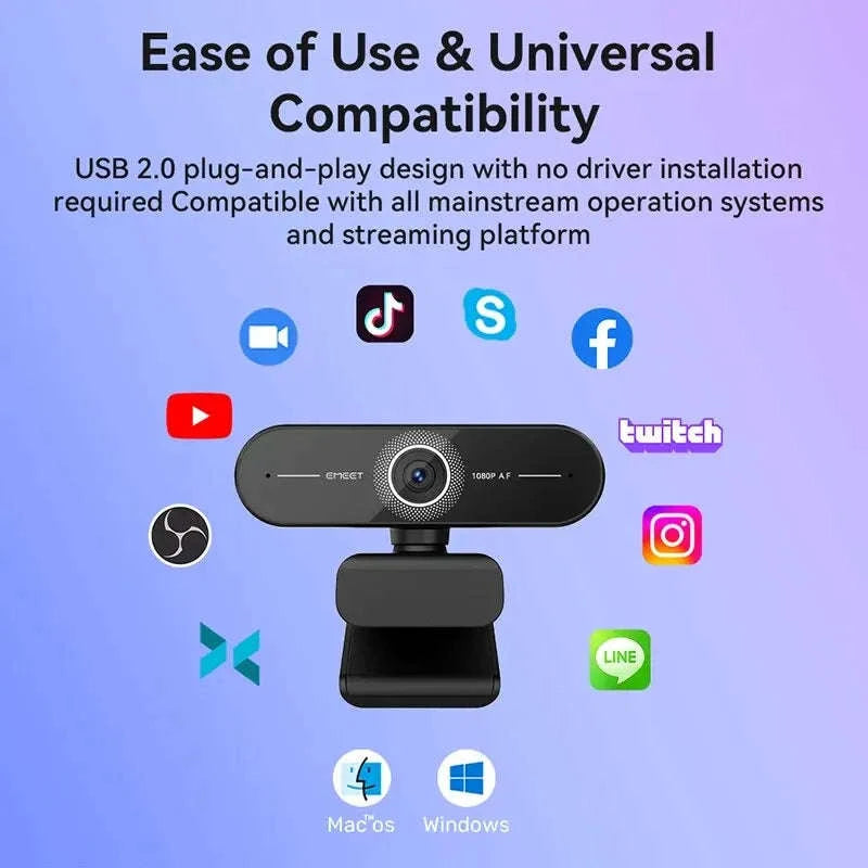 4K Webcam 1440P Autofocus USB Computer Camera-Webcam 4K