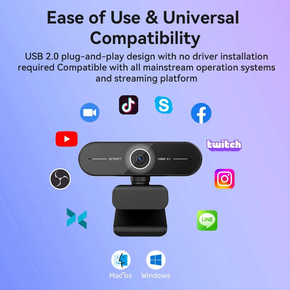 4K Webcam 1440P Autofocus USB Computer Camera-Webcam 4K