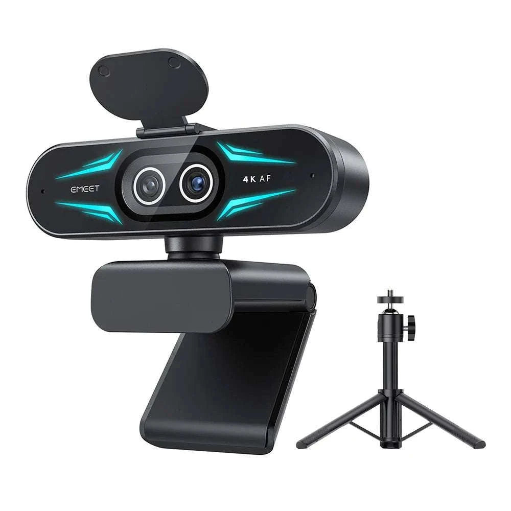 4K Webcam with Autofocus, Dual Mics & RGB Light for Streaming-4K Webcam / China Mainland