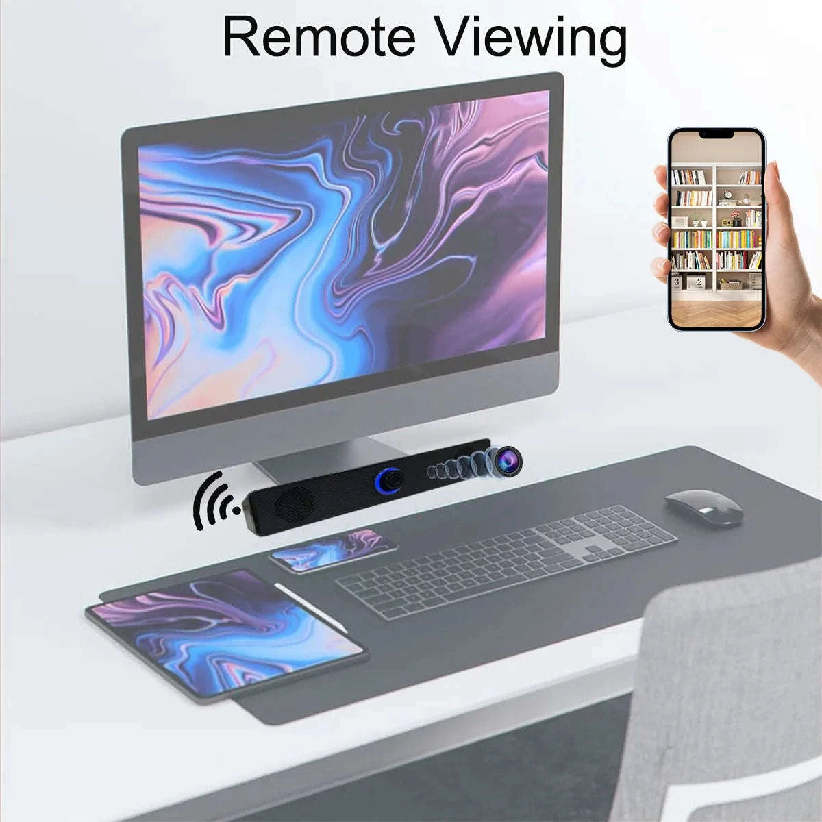 4K WiFi Bluetooth Speaker Camera with Motion Detection & App Control-With 32GB SD Card / China Mainland