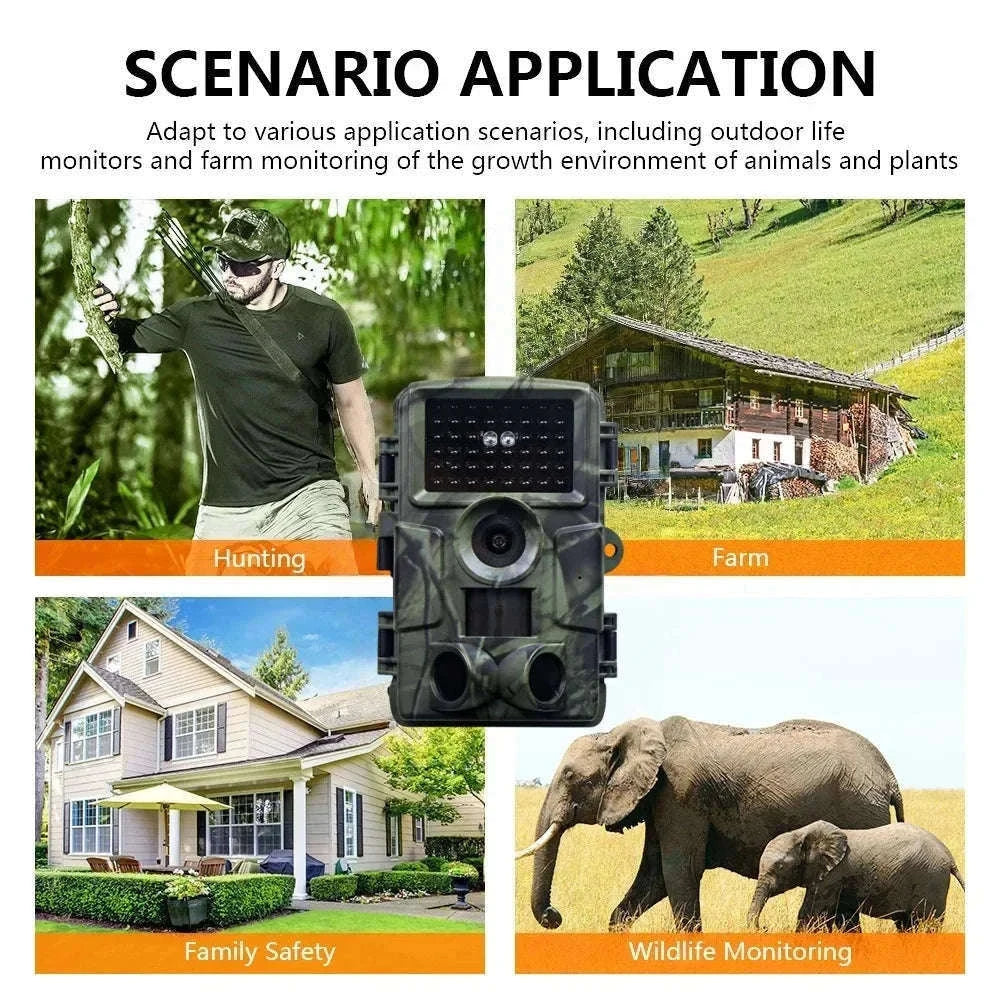 4K WiFi Trail Camera 60MP Motion Activated Night Vision IP66-PR4000W Add 128GB