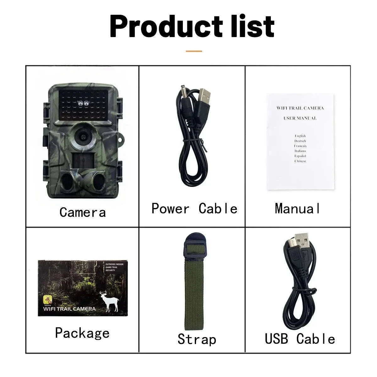 4K WiFi Trail Camera 60MP Motion Activated Night Vision IP66-PR4000W Add 128GB