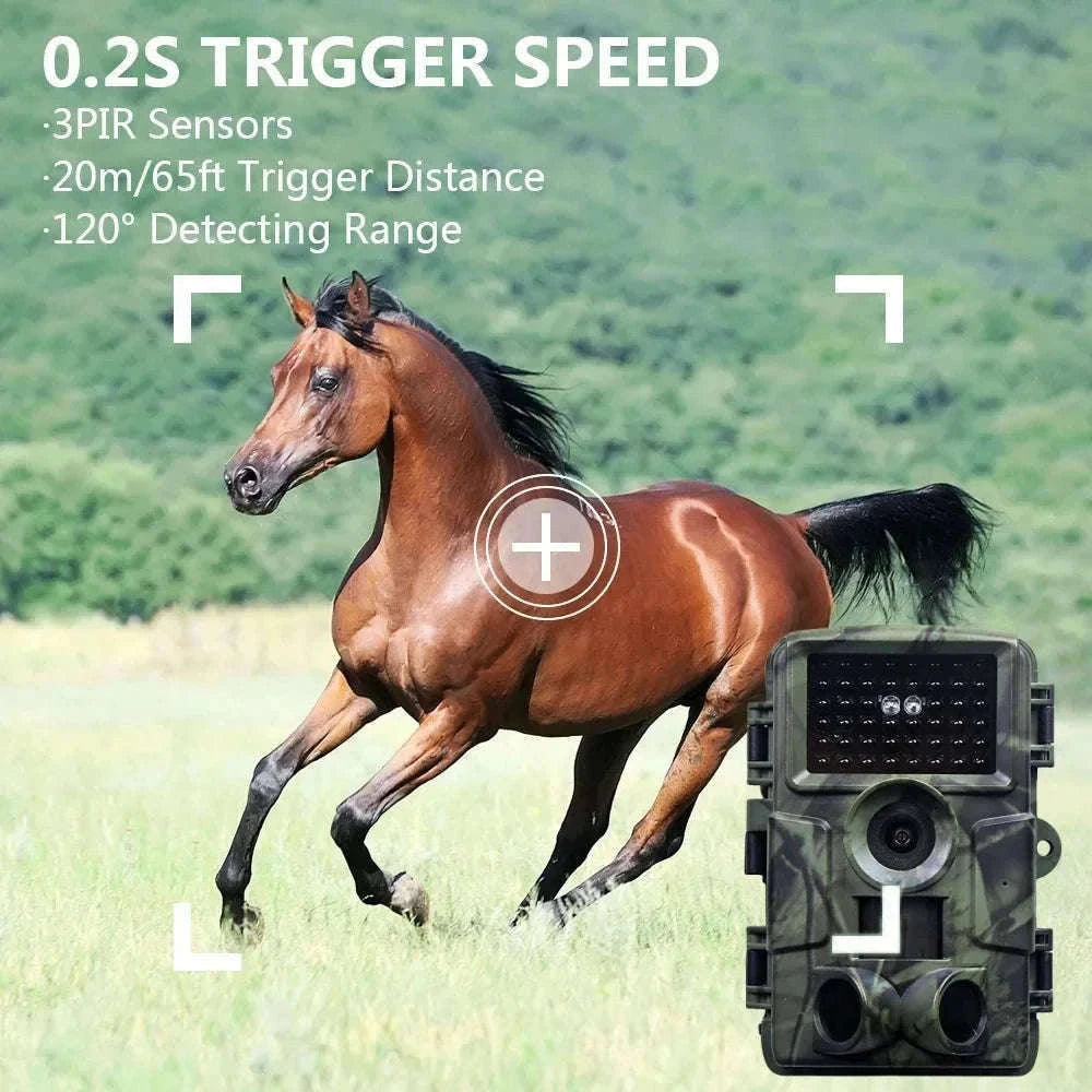 4K WiFi Trail Camera 60MP Motion Activated Night Vision IP66-PR4000W Add 128GB