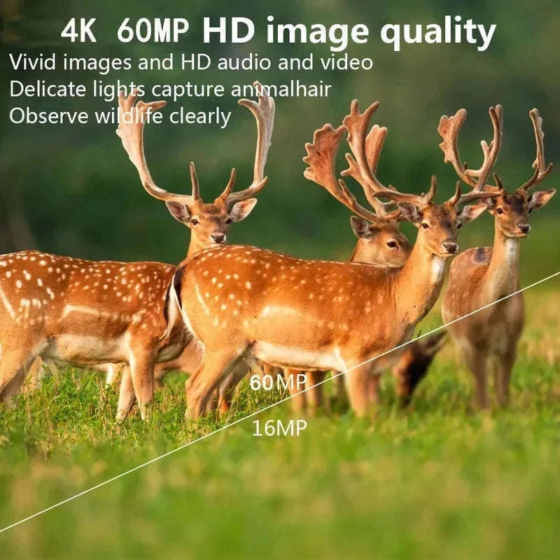 4K WiFi Trail Camera 60MP Motion Activated Night Vision IP66-PR4000W Add 128GB