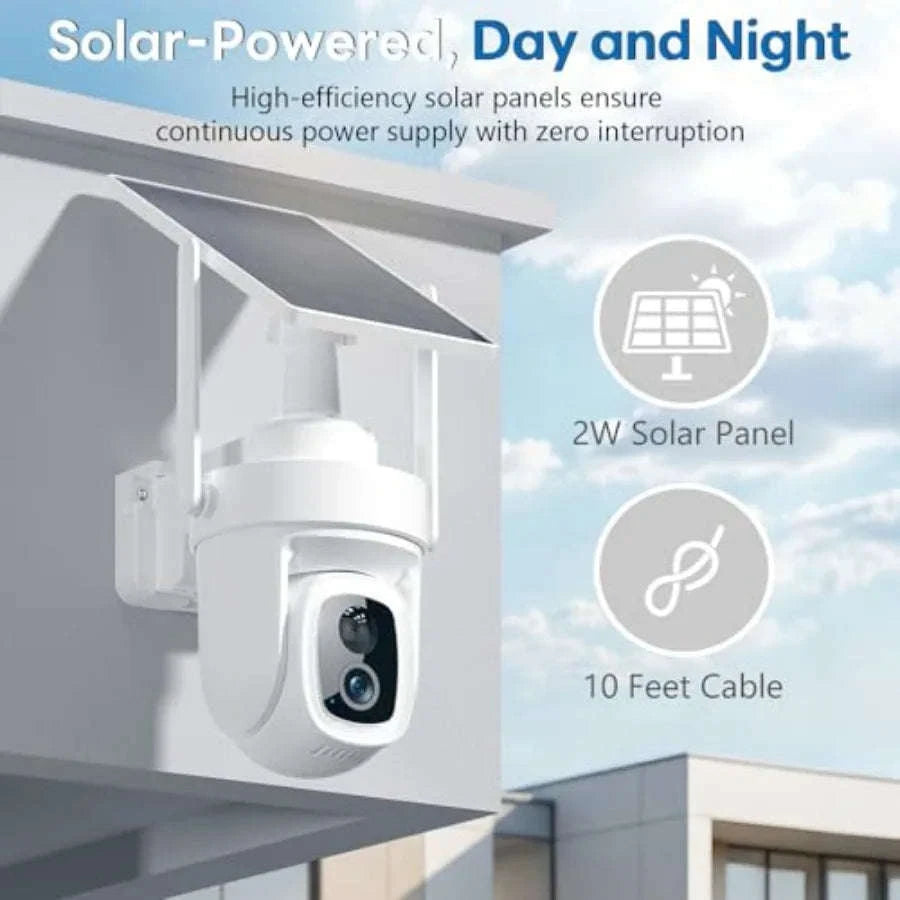 4K Wireless Solar Security Camera System with Local Storage-United States / 2Camkit
