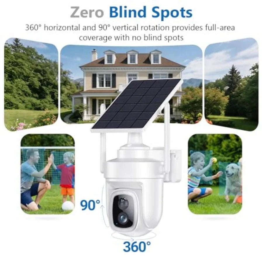 4K Wireless Solar Security Camera System with Local Storage-United States / 2Camkit