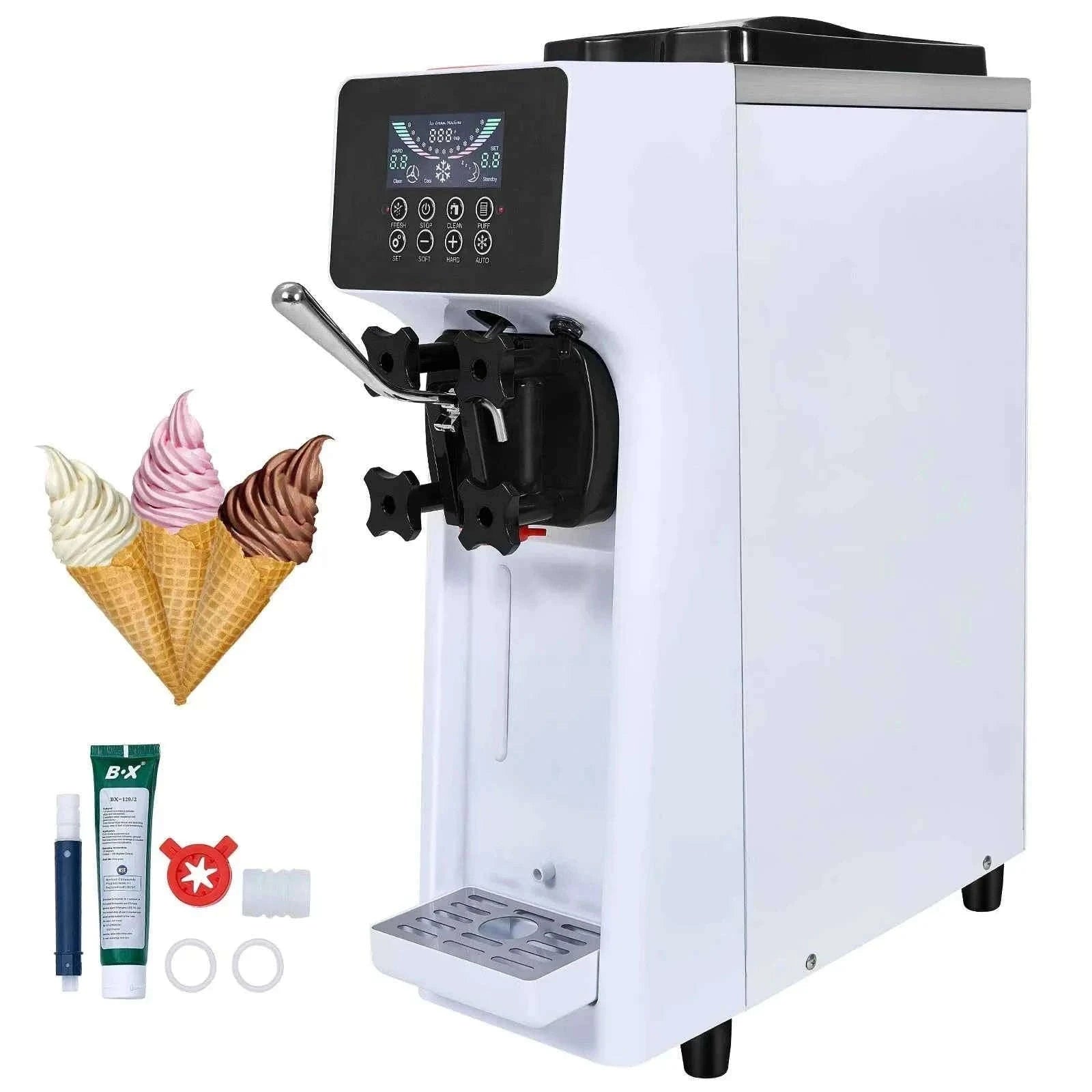 4L Commercial Countertop Soft Serve Ice Cream Maker with Touch Screen and Auto Clean-4L type 2 / spain