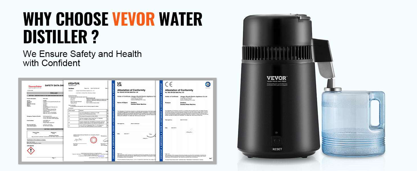 4L Countertop Water Distiller 750W Stainless Steel Purifier-United States