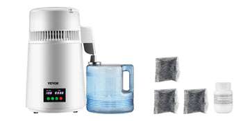 4L Countertop Water Distiller with 5-Stage Filtration & Touch Control-Silver / spain